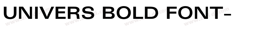 UNIVERS BOLD FONT字体转换